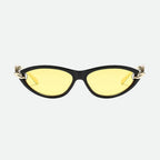 Cat eye sunglasses temple and hinge detail — Santorini — Velezeco