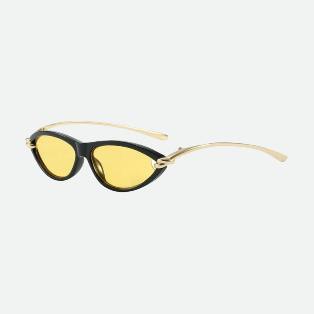 Cat eye sunglasses folded flat view — Santorini — Velezeco