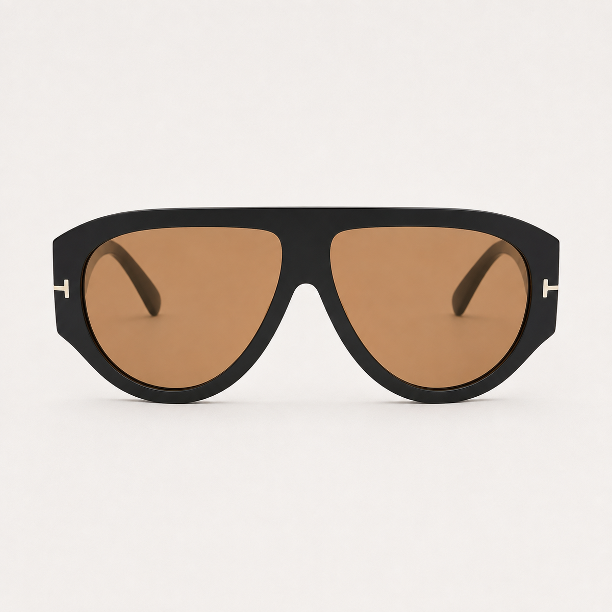 VELEZECO_Veneza_black_aviator_sunglasses_with_brown_lenses_and_wide_temples_open_frame_view_Brown_ #opt1_1