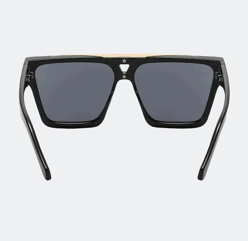 Square sunglasses angled three-quarter view — Dunke — Velezeco