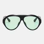 Aviator sunglasses worn by model outdoors — Boston — Velezeco