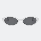 Round sunglasses worn by model outdoors — Nala — Velezeco