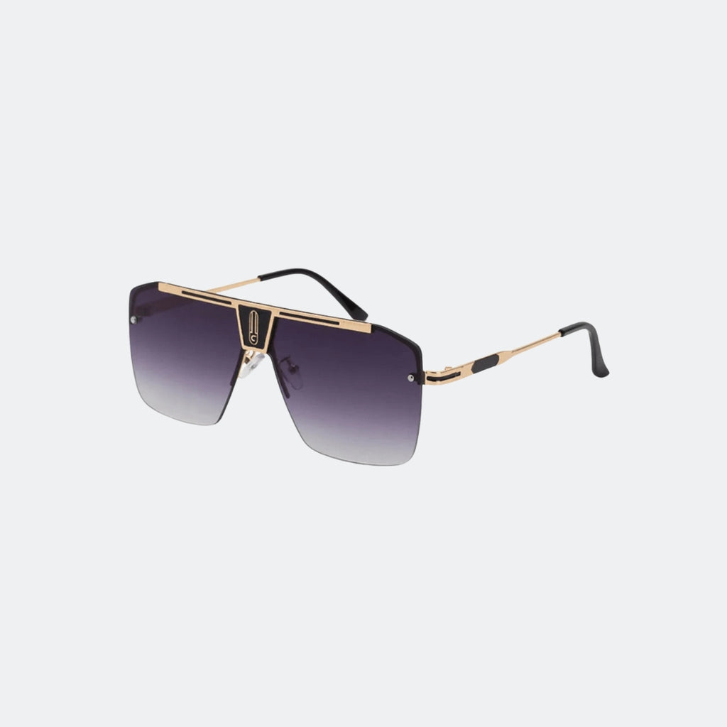 Aviator sunglasses lens close-up detail — Alpine — Velezeco