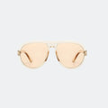 Aviator sunglasses temple and hinge detail — Marbella — Velezeco