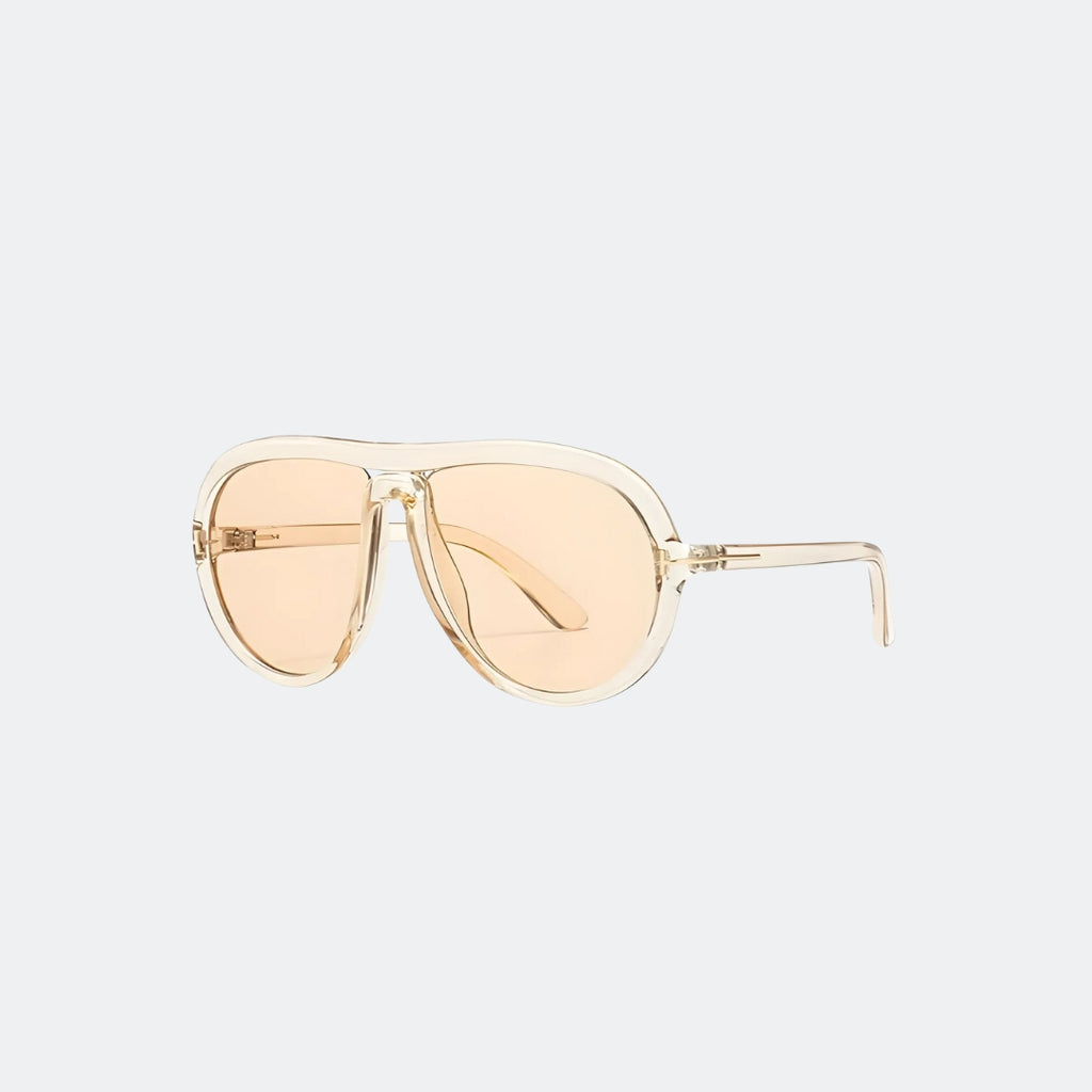 Aviator sunglasses folded flat view — Marbella — Velezeco