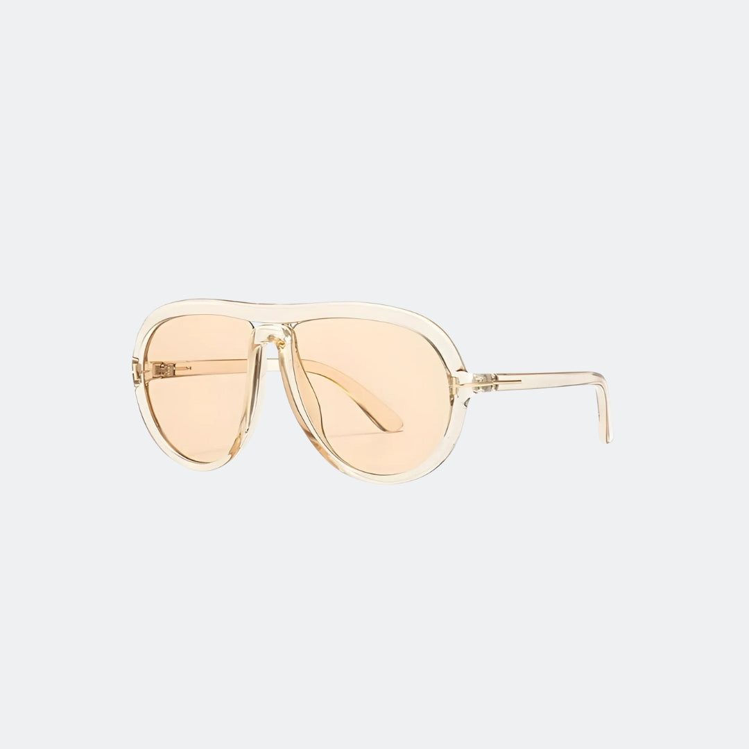 Aviator sunglasses folded flat view — Marbella — Velezeco