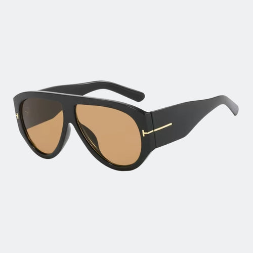 Aviator sunglasses angled three-quarter view — Veneza — Velezeco