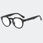 Blue light glasses worn by model — Zalle — Velezeco