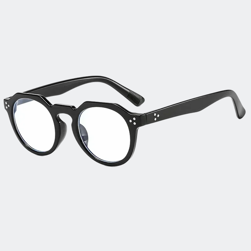 Blue light glasses worn by model — Zalle — Velezeco